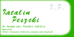 katalin peszeki business card